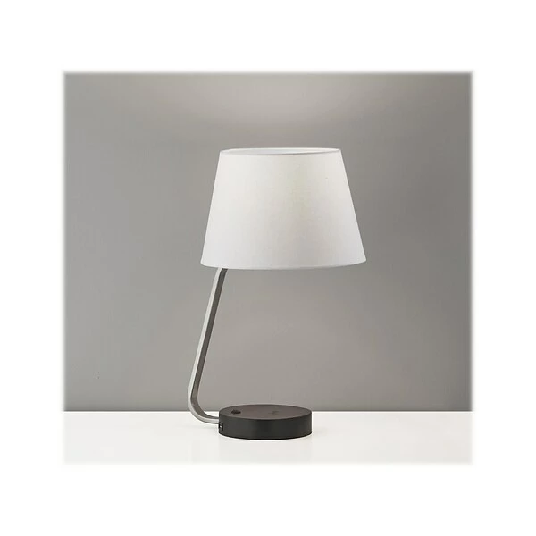 Table Lamps Adesso Louie AdessoCharge Table Lamp, Brushed Steel/Wood (3015-22) 3 Table Lamps Adesso Louie AdessoCharge Table Lamp, Brushed Steel/Wood (3015-22)
