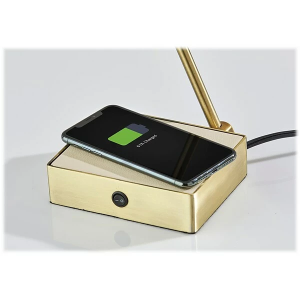 Desk Lamps Adesso Sawyer LED Desk Lamp, 24.5", Antique Brass/Cream (3039-21) 8 Desk Lamps Adesso Sawyer LED Desk Lamp, 24.5", Antique Brass/Cream (3039-21) - Image 6