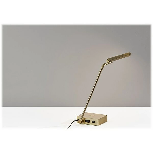 Desk Lamps Adesso Sawyer LED Desk Lamp, 24.5", Antique Brass/Cream (3039-21) 5 Desk Lamps Adesso Sawyer LED Desk Lamp, 24.5", Antique Brass/Cream (3039-21) - Image 3