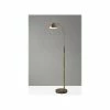 Floor Lamps Adesso Bolton 57.75" Antique Brass Floor Lamp With Dome Shade (4307-21)