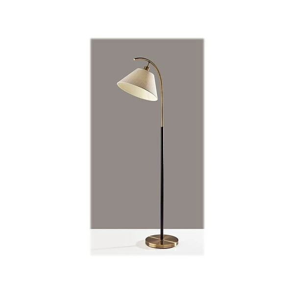 Floor Lamps Adesso Jerome 61.5" Antique Brass Floor Lamp With Trapezoid Shade (1613-21) 3 Floor Lamps Adesso Jerome 61.5" Antique Brass Floor Lamp With Trapezoid Shade (1613-21)