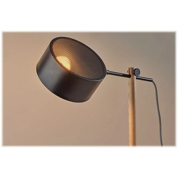 Floor Lamps Adesso Dylan 55" Metal/Wood Floor Lamp With Cylindrical Shade (6074-01) 5 Floor Lamps Adesso Dylan 55" Metal/Wood Floor Lamp With Cylindrical Shade (6074-01) - Image 3