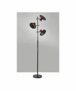 Floor Lamps Adesso Elmore 67" Metal/Wood Floor Lamp With Round Shade (5182-01) -ADESSO-shop 86A82E11 06D2 4D87 9C3EE6DFC43AFF88 s7