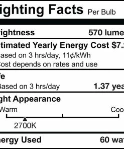 LED Lightbulbs Bulbrite Incandescent G40 Medium Screw Base (E26) Light Bulb, 60 Watt, White, 12/Pack(861046) -ADESSO-shop 86FF3009 5A19 40B3 8F3EEC29F8E40E02 s7