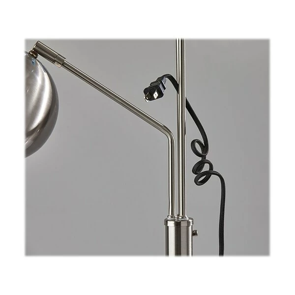 Floor Lamps Adesso Emerson 68" Brushed Steel Floor Lamp With Globe Shades (5139-22) 5 Floor Lamps Adesso Emerson 68" Brushed Steel Floor Lamp With Globe Shades (5139-22) - Image 3
