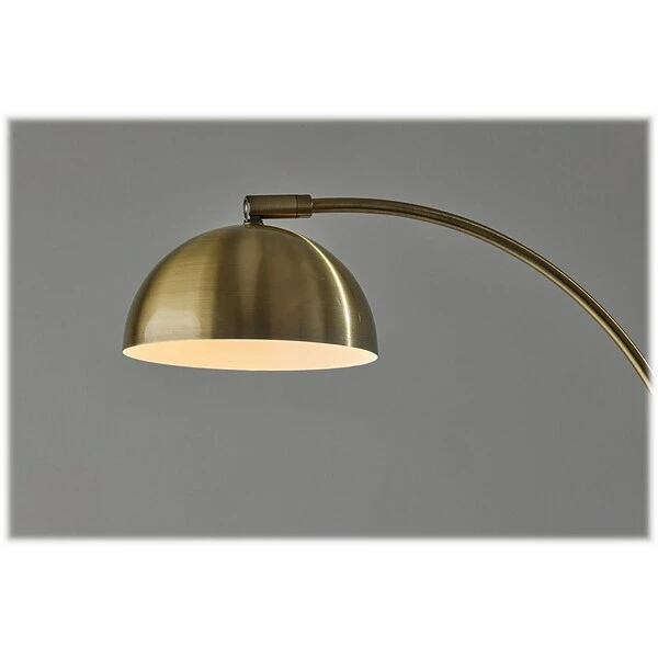 Floor Lamps Adesso Bolton 57.75" Antique Brass Floor Lamp With Dome Shade (4307-21) 8 Floor Lamps Adesso Bolton 57.75" Antique Brass Floor Lamp With Dome Shade (4307-21) - Image 6