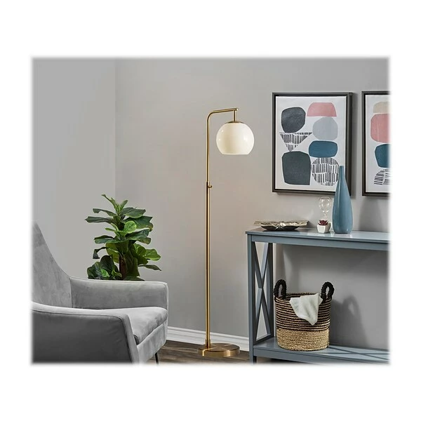 Floor Lamps Simplee Adesso Globe 60" Antique Brass Floor Lamp With Globe Shade (AF47013-21) 6 Floor Lamps Simplee Adesso Globe 60" Antique Brass Floor Lamp With Globe Shade (AF47013-21) - Image 4