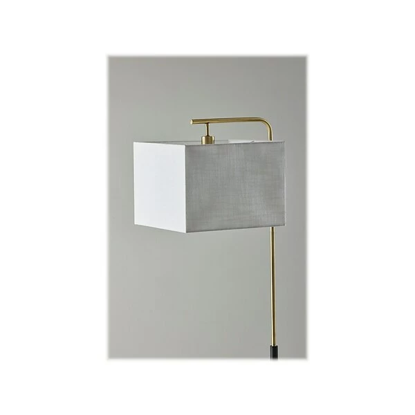 Floor Lamps Adesso Flora 60" Matte Black/Antique Brass Floor Lamp With Square Shade (4183-21) 4 Floor Lamps Adesso Flora 60" Matte Black/Antique Brass Floor Lamp With Square Shade (4183-21) - Image 2