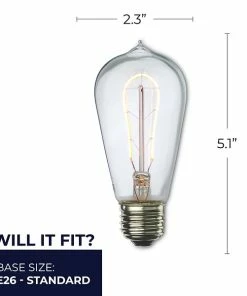 LED Lightbulbs Bulbrite Curved LED Filament 4 Watt Dimmable Nostalgic Hairpin Filament ST18 Light Bulbs, 2/Pack (861404) -ADESSO-shop F860FBCA EE25 4322 AD8A75679B5574F0 s7
