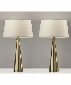 Table Lamps Simplee Adesso Lucy Incandescent Table Lamp, Antique Brass, 2/Set (SL1141-21)