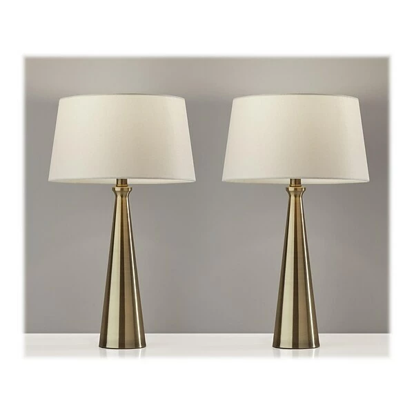 Table Lamps Simplee Adesso Lucy Incandescent Table Lamp, Antique Brass, 2/Set (SL1141-21) 3 Table Lamps Simplee Adesso Lucy Incandescent Table Lamp, Antique Brass, 2/Set (SL1141-21)