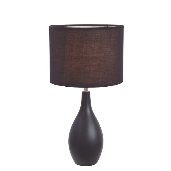 Table Lamps Simple Designs Oval Base Ceramic Table Lamp, Black Finish 3 Table Lamps Simple Designs Oval Base Ceramic Table Lamp, Black Finish