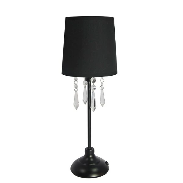 Table Lamps Simple Designs Table Lamp With Shade And Hanging Acrylic Beads, Black 3 Table Lamps Simple Designs Table Lamp With Shade And Hanging Acrylic Beads, Black