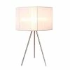 Table Lamps Simple Designs White Sheer Silk Band Tripod Table Lamp, Brushed Nickel Finish 2 Table Lamps Simple Designs White Sheer Silk Band Tripod Table Lamp, Brushed Nickel Finish -ADESSO-shop m000086174 s7