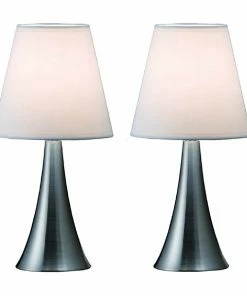Table Lamps Simple Designs Two Pack Mini Touch Table Lamp Set With White Shade