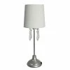 Table Lamps Simple Designs Table Lamp With Shade And Hanging Acrylic Beads, White -ADESSO-shop m000086188 s7