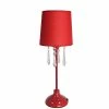 Table Lamps Simple Designs Table Lamp With Shade And Hanging Acrylic Beads, Red -ADESSO-shop m000086189 s7