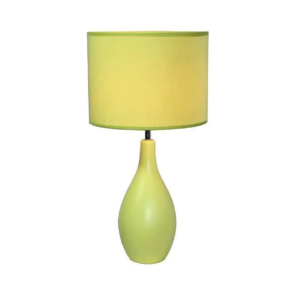 Table Lamps Simple Designs Oval Base Ceramic Table Lamp, Green Finish 3 Table Lamps Simple Designs Oval Base Ceramic Table Lamp, Green Finish