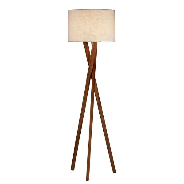 Adesso Home Floor Lamps Adesso® Brooklyn 63"H Floor Lamp, Walnut With White Fabric Shade (3227-15) 3 Adesso Home Floor Lamps Adesso® Brooklyn 63"H Floor Lamp, Walnut With White Fabric Shade (3227-15)