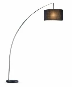 Floor Lamps Adesso 5271-22 Riv Incandescent Floor Lamp, Satin Steel