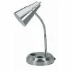 Desk Lamps V-LIGHT CFL Gooseneck Style Desk Lamp With Charging Outlets, Brushed Nickel Finish (VS20105BN) -ADESSO-shop m003058846 s7