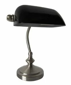 Desk Lamps All The Rages Simple Designs LT3057-BLK Bankers Lamp, Black
