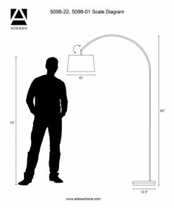 Adesso Home Floor Lamps Adesso® Goliath 83"H Arc Floor Lamp, Brushed Steel With Natural Linen Shade (5098-22) -ADESSO-shop m007084443 s7