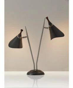 ADESSO-shop 4 Adesso Home Desk Lamps Adesso® Draper Incandescent 2-Light Desk Lamp, 22"H, Black (3235-01)