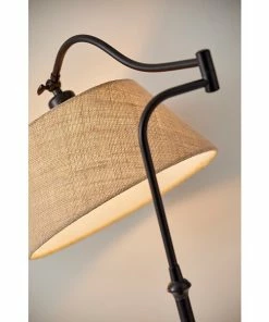 Adesso Home Floor Lamps Adesso® Rodeo 61"H Antique Bronze Swing-Arm Floor Lamp With Khaki Burlap Shade (3349-26) 8 Adesso Home Floor Lamps Adesso® Rodeo 61"H Antique Bronze Swing-Arm Floor Lamp With Khaki Burlap Shade (3349-26) -ADESSO-shop m007084465 s7