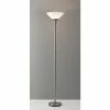 Adesso Home Floor Lamps Adesso® Aries 73"H 300 W Torchiere, Brushed Steel With White Acrylic Cone Shade (7500-22) -ADESSO-shop m007084485 s7