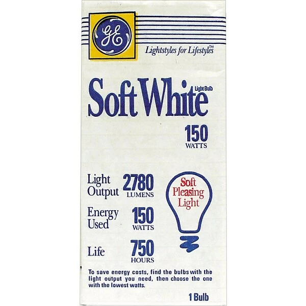 GE Light Bulbs SLI Supreme Lighting® Soft White Lightbulbs, 150-Watt, 1/Pack 3 GE Light Bulbs SLI Supreme Lighting® Soft White Lightbulbs, 150-Watt, 1/Pack