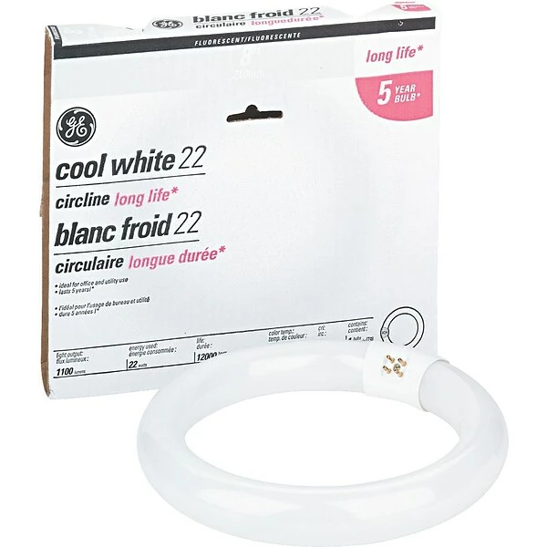 Light Bulbs 22 Watt GE 8" Diameter T-9 Circline Fluorescent Tube, Cool White 4 Light Bulbs 22 Watt GE 8" Diameter T-9 Circline Fluorescent Tube, Cool White - Image 2