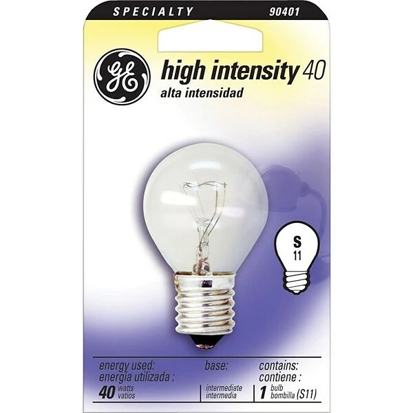 Light Bulbs 40 Watt GE S-11 High-Intensity Incandescent Bulb, Clear 4 Light Bulbs 40 Watt GE S-11 High-Intensity Incandescent Bulb, Clear - Image 2