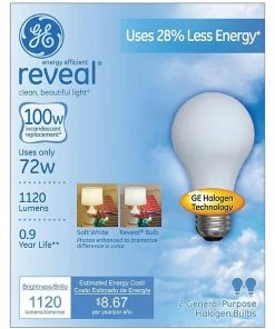 GE® Halogen Bulbs GE Reveal® General Purpose Halogen Light Bulbs, 72 Watt