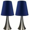 Table Lamps Simple Designs Two Pack Mini Touch Table Lamp Set With Blue Shade -ADESSO-shop s0853083 s7