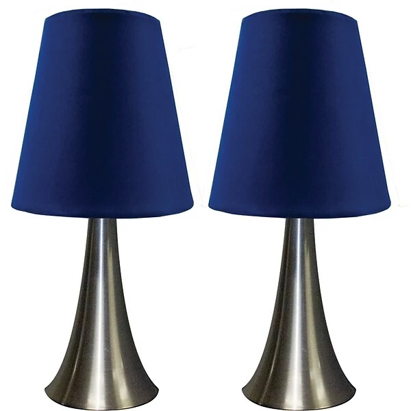 Table Lamps Simple Designs Two Pack Mini Touch Table Lamp Set With Blue Shade 3 Table Lamps Simple Designs Two Pack Mini Touch Table Lamp Set With Blue Shade