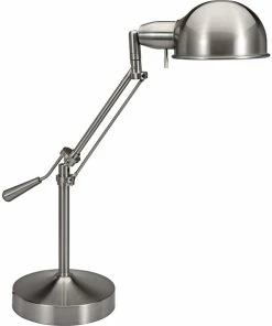 Desk Lamps V-LIGHT Full Spectrum Tilt-Arm Metal Desk Lamp, 24"H, Brushed Nickel (VS687372BN)