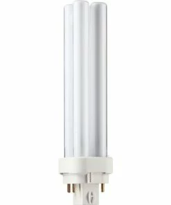 Fluorescent Bulb Philips Compact Fluorescent PL-C Lamp, 18 Watts, 4-Pin, Neutral White, 10PK