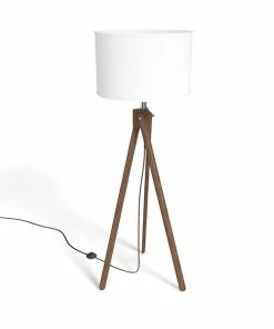 Floor Lamps Union & Scale™ Essentials 57.5" Wood Floor Lamp With Drum Shade (UN58021)
