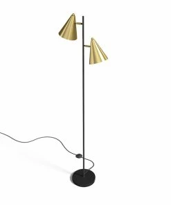 Floor Lamps Union & Scale™ MidMod 60.6" Metal Floor Lamp With Cone Shades (UN58037) -ADESSO-shop s1173860 s7