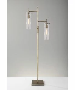 Adesso Home Floor Lamps Adesso® Dalton 64.25"H Floor Lamp, Antique Brass With Clear Glass Shade (3853-21) -ADESSO-shop sp100028388 s7