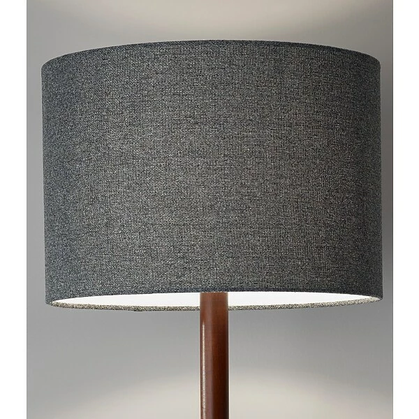 Adesso Home Floor Lamps Adesso® Ellis 58.5"H Floor Lamp, Walnut With Dark Grey Fabric Shade (4093-15) 4 Adesso Home Floor Lamps Adesso® Ellis 58.5"H Floor Lamp, Walnut With Dark Grey Fabric Shade (4093-15) - Image 2