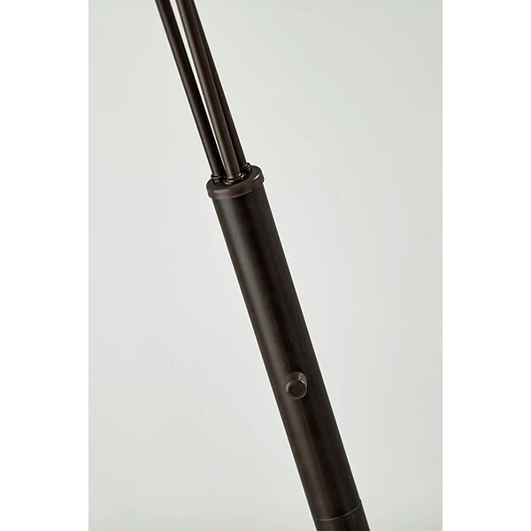 Adesso Home Floor Lamps Adesso® Maui 82"H Antique Bronze 3-Arm Arc Floor Lamp With Brown Barrel Shades (4026-26) 6 Adesso Home Floor Lamps Adesso® Maui 82"H Antique Bronze 3-Arm Arc Floor Lamp With Brown Barrel Shades (4026-26) - Image 4