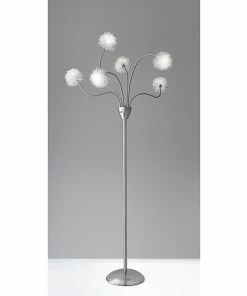 Adesso Home Floor Lamps Adesso® Pom Pom 68"H Brushed Steel LED Floor Lamp With 6 Adjustable Lights (4511-22) -ADESSO-shop sp100563011 s7