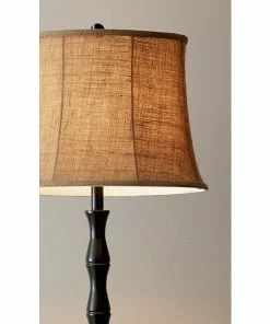 Adesso Home Floor Lamps Adesso® Stratton 62"H Black Floor Lamp With Brown Burlap Shade (1523-01) -ADESSO-shop sp100563020 s7