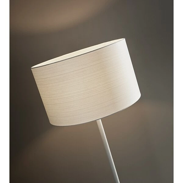 Adesso Home Floor Lamps Adesso® Oslo 60"H White Floor Lamp With White Japanese Paper Drum Shade (6237-02) 4 Adesso Home Floor Lamps Adesso® Oslo 60"H White Floor Lamp With White Japanese Paper Drum Shade (6237-02) - Image 2