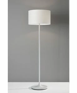 Adesso Home Floor Lamps Adesso® Oslo 60"H White Floor Lamp With White Japanese Paper Drum Shade (6237-02) 9 Adesso Home Floor Lamps Adesso® Oslo 60"H White Floor Lamp With White Japanese Paper Drum Shade (6237-02) -ADESSO-shop sp100563110 s7