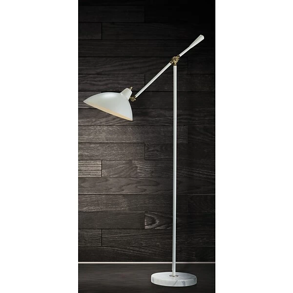 Adesso Home Floor Lamps Adesso® Peggy 59.5"H White Adjustable Floor Lamp With Metal Oval Shade (3169-02) 3 Adesso Home Floor Lamps Adesso® Peggy 59.5"H White Adjustable Floor Lamp With Metal Oval Shade (3169-02)