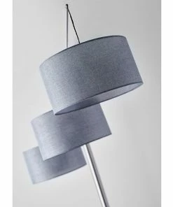 Adesso Home Floor Lamps Adesso® Wellington 91"H Brushed Steel Arc Floor Lamp With Charcoal Fabric Shades (4255-22) -ADESSO-shop sp100563196 s7