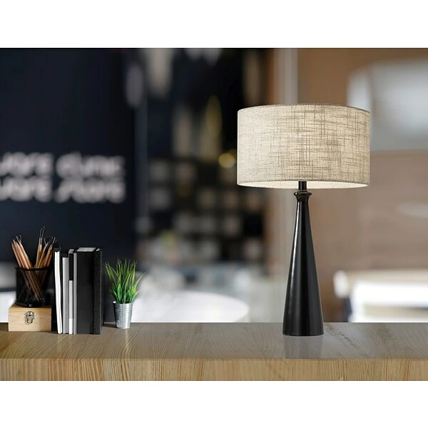 Adesso Home Table Lamps Adesso® Linda Incandescant Table Lamp, Black (1517-01) 4 Adesso Home Table Lamps Adesso® Linda Incandescant Table Lamp, Black (1517-01) - Image 2